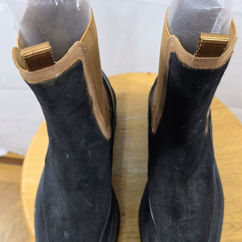 Sam Edelman Black and Tan Ankle Boots